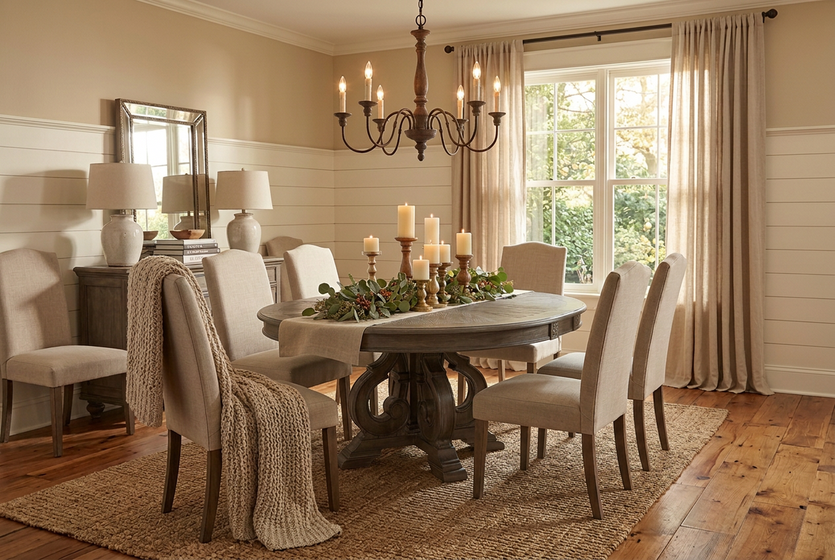 The Rosalie 60″ Round Pedestal Dining Table