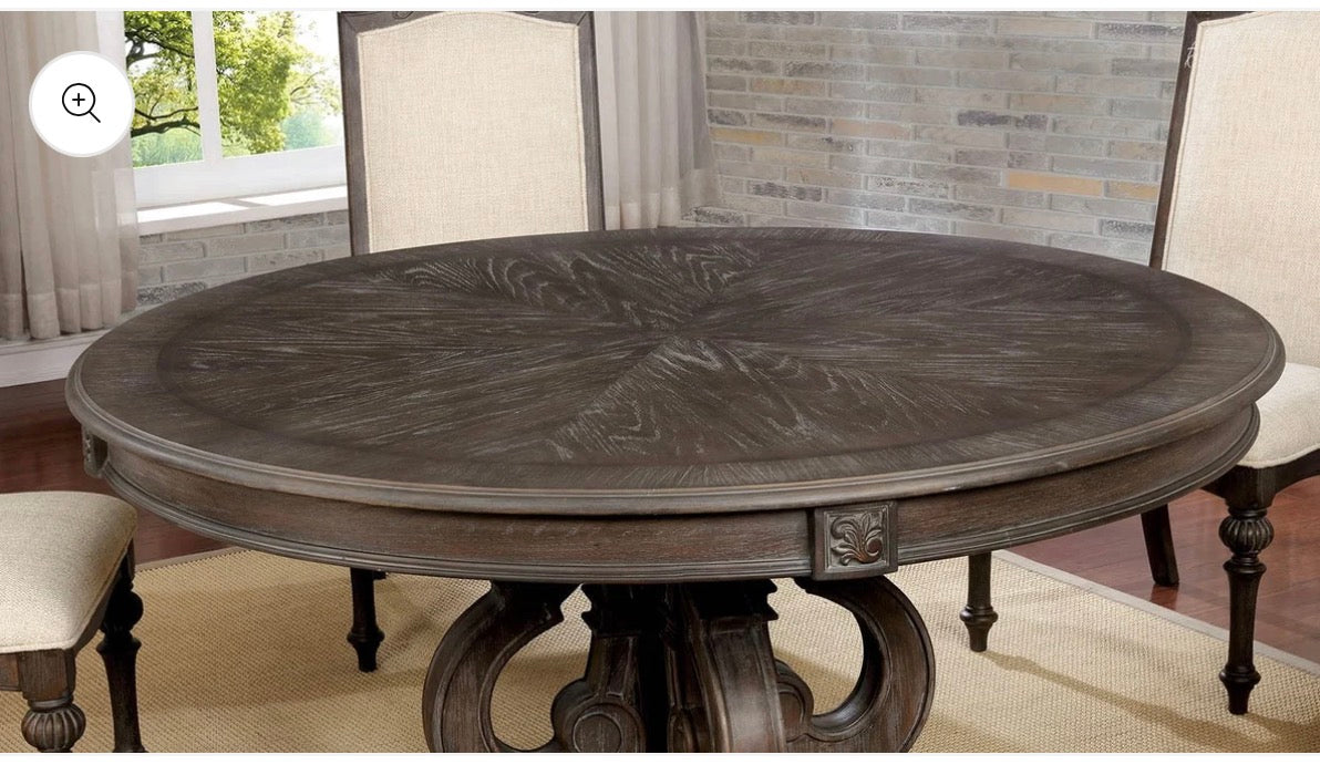 The Rosalie 60″ Round Pedestal Dining Table