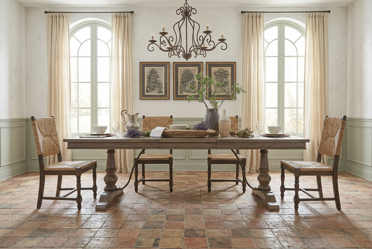 The Whitaker Farmhouse Trestle Dining Table
