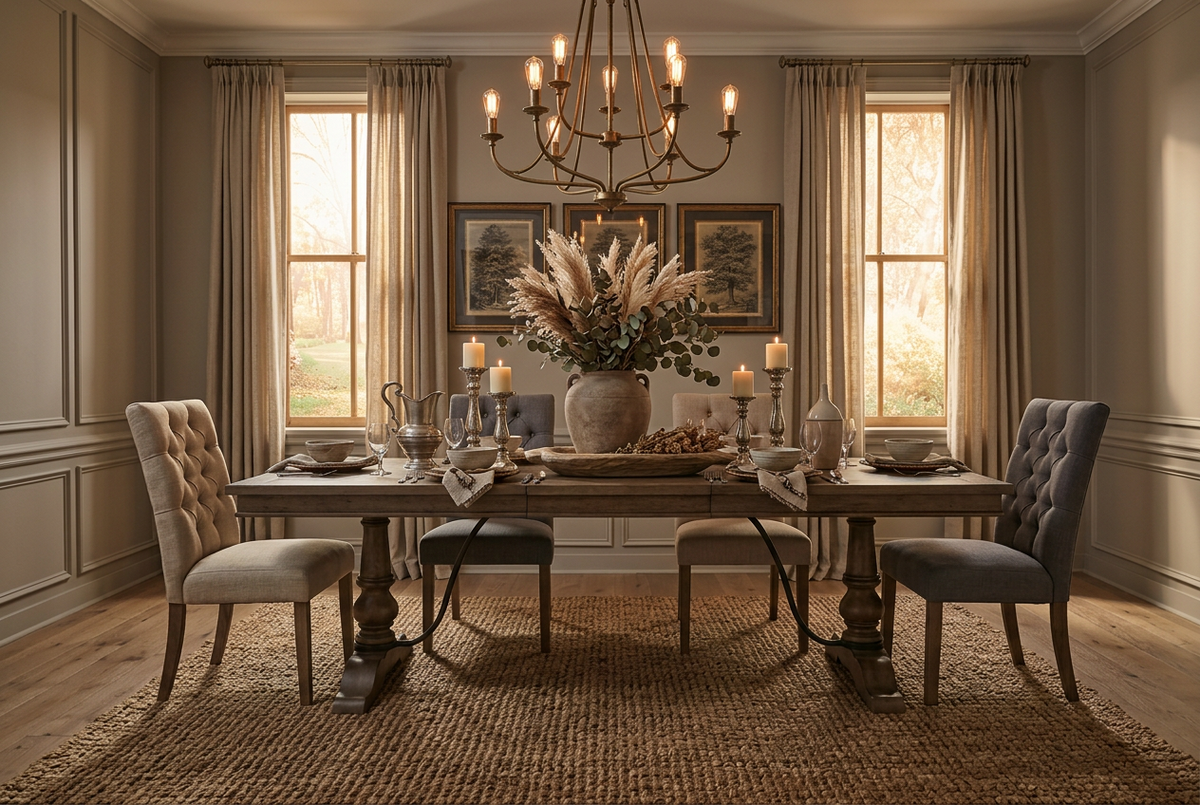The Whitaker Farmhouse Trestle Dining Table