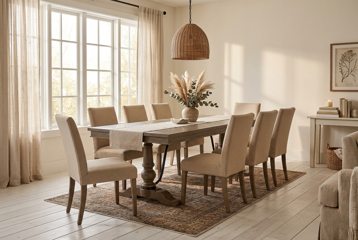 The Whitaker Farmhouse Trestle Dining Table