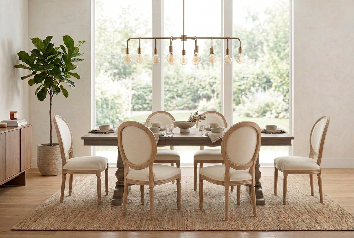 The Whitaker Farmhouse Trestle Dining Table