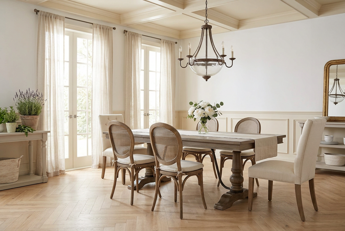 The Whitaker Farmhouse Trestle Dining Table