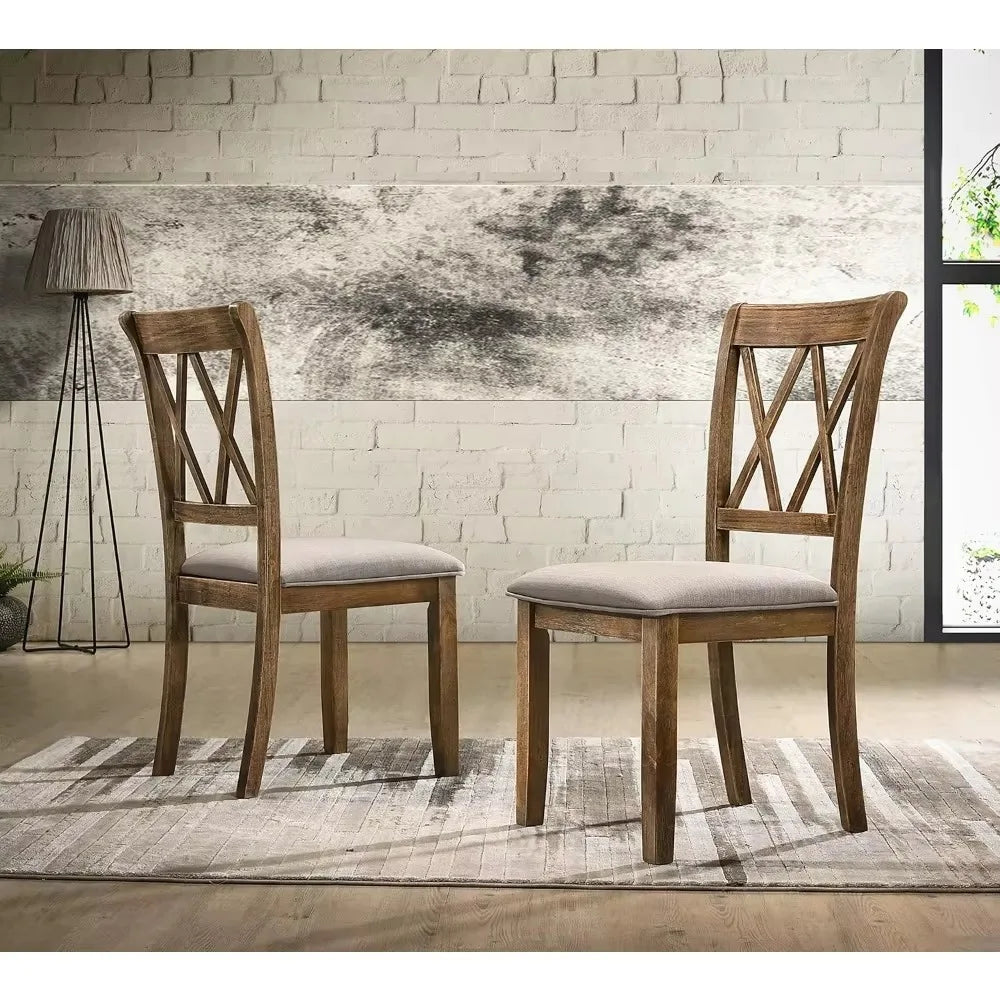 Farmhouse Round crossbar base dining set