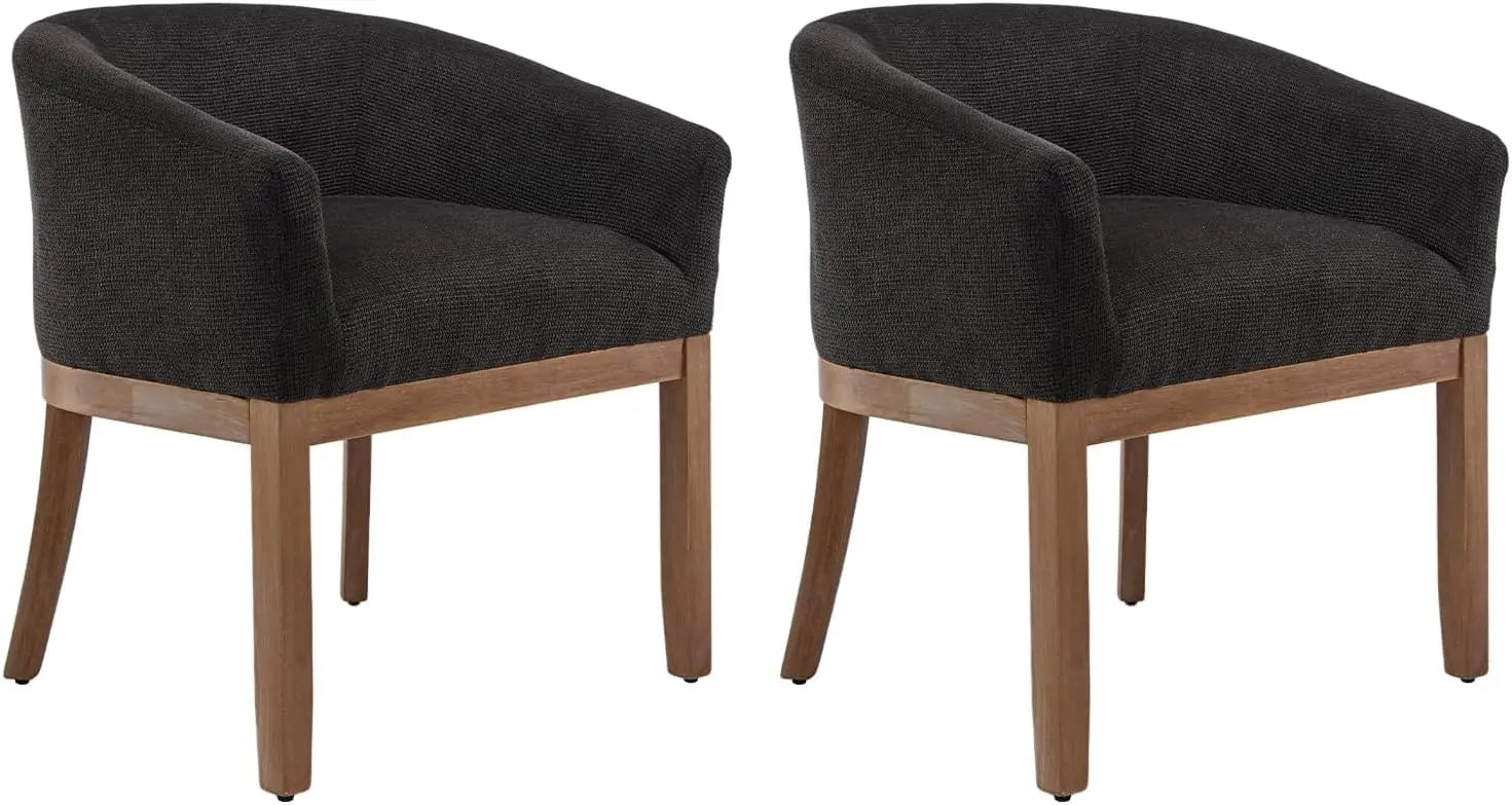 Set of 4 Mid-Century Modern Upholstered Dining Chairs with Arms