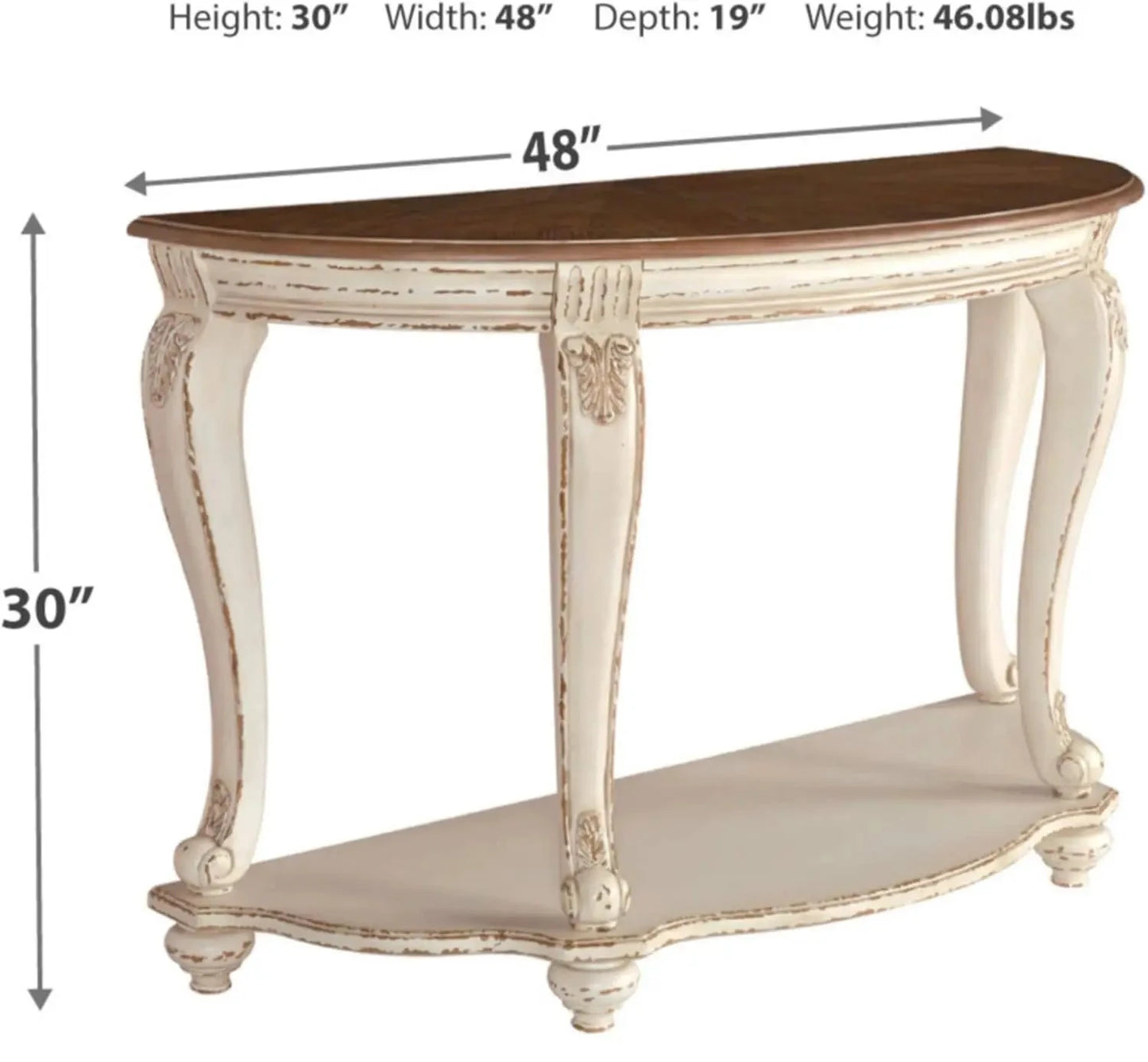 Realyn Demi-Lune Console Table by Ashley Furniture