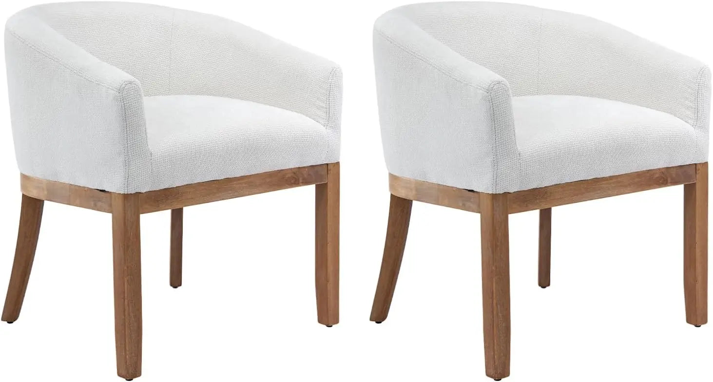 Set of 4 Mid-Century Modern Upholstered Dining Chairs with Arms