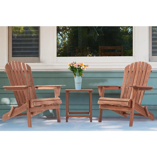 Outdoor Folding Adirondack Chair Set of 2