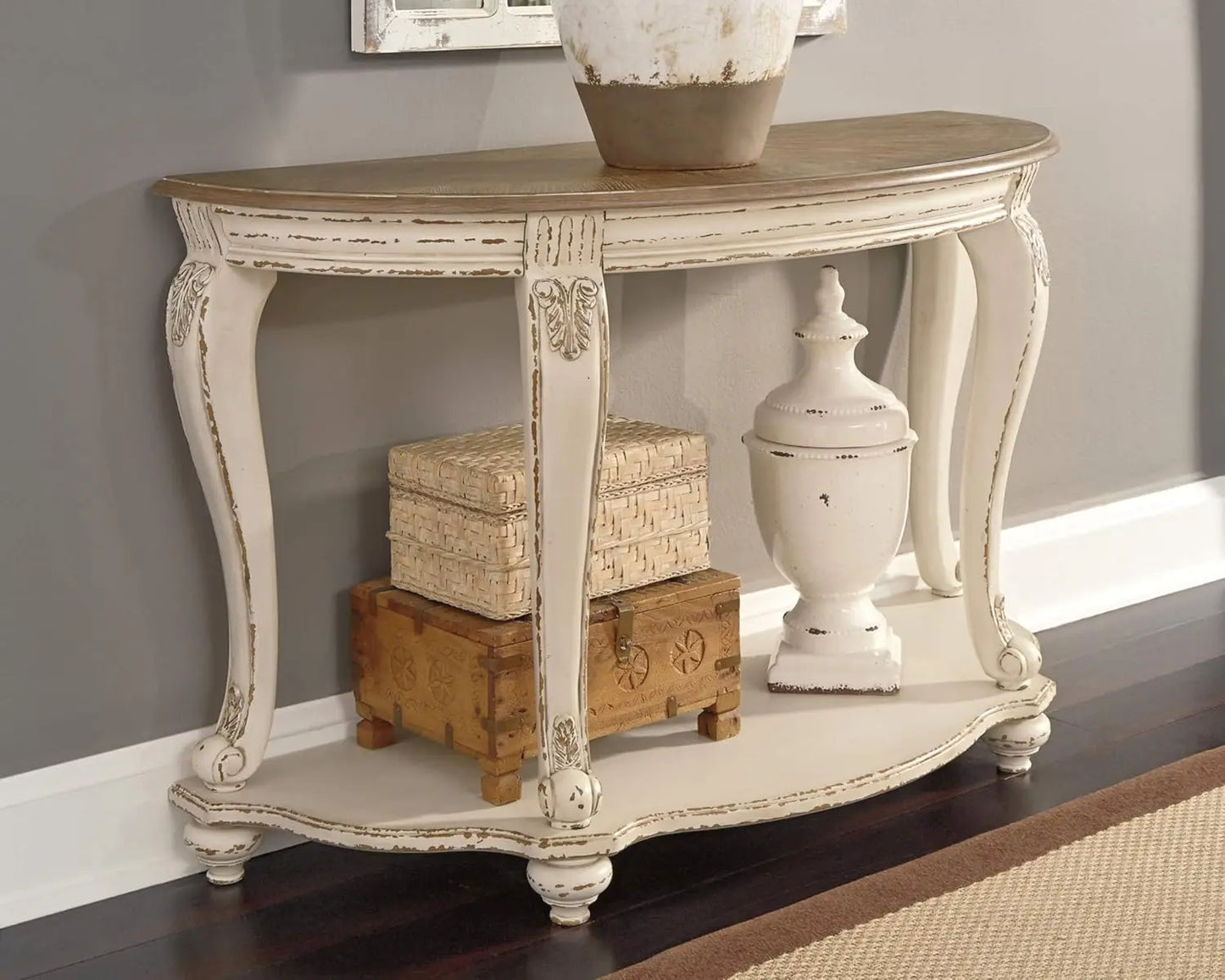 Realyn Demi-Lune Console Table by Ashley Furniture