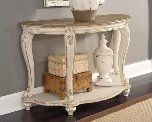 Realyn Demi-Lune Console Table by Ashley Furniture