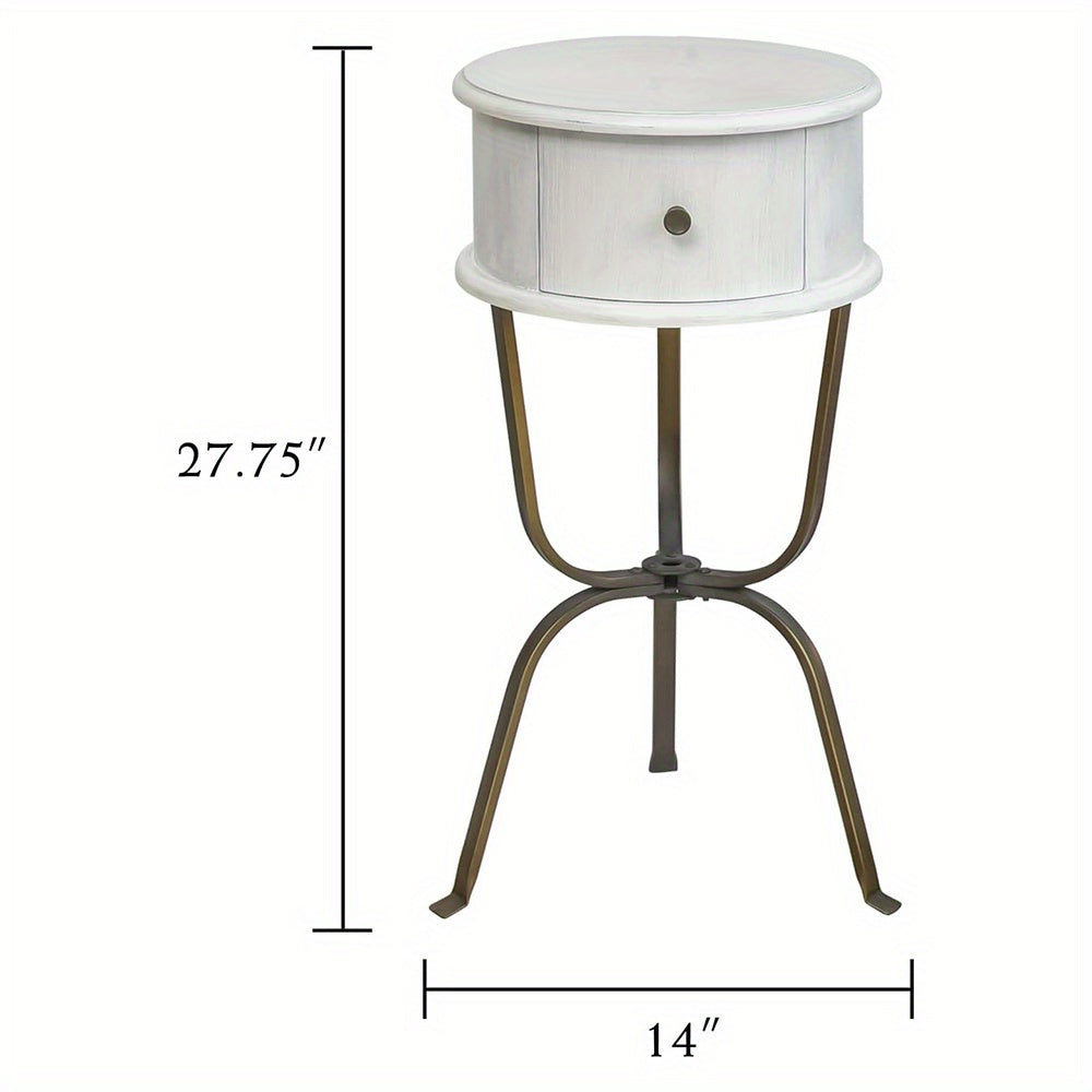 Round Wooden Accent Table