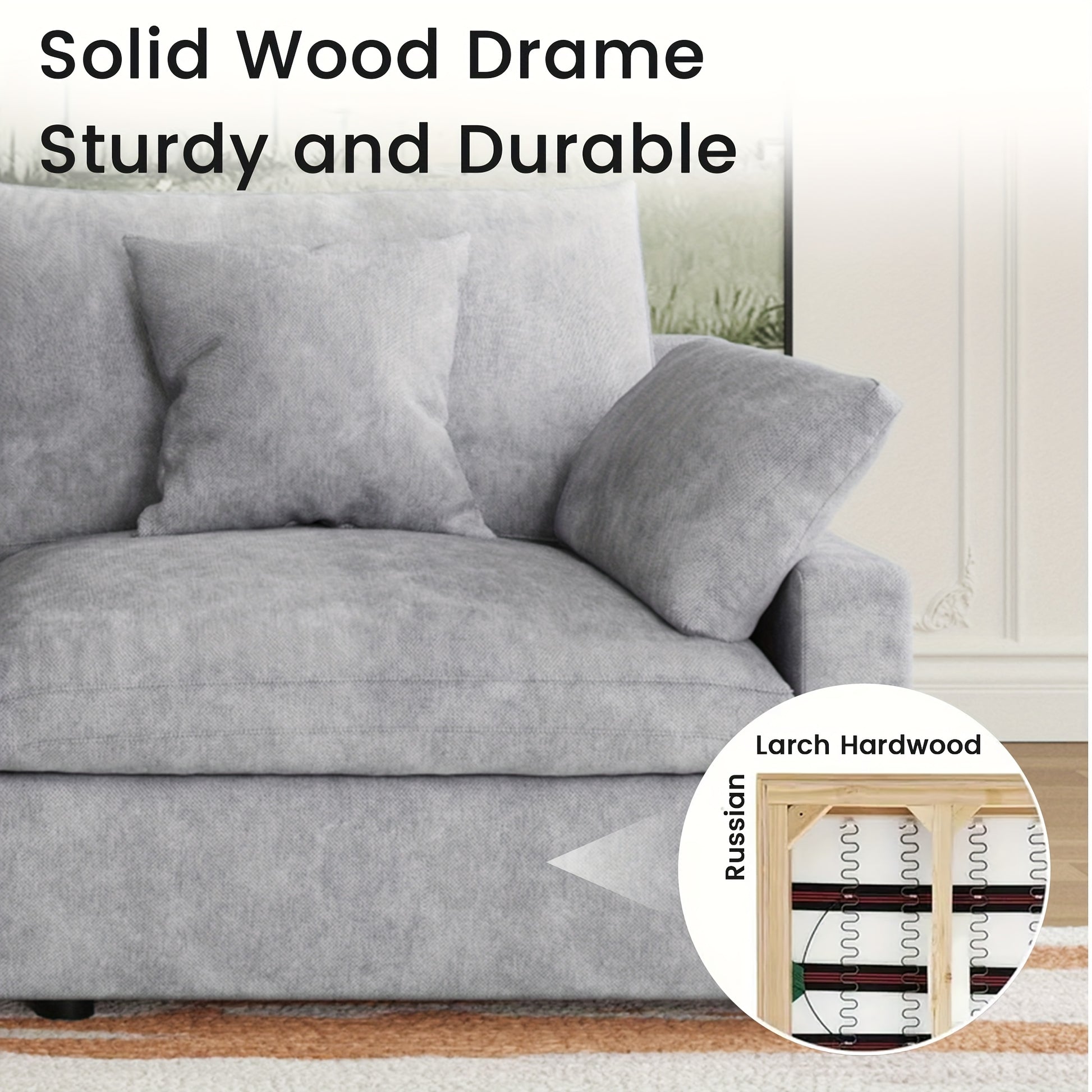 Chic Woods Home Collection — The Fairmount Modular Cloud Sectional - solid wood furniture by Chic Woods