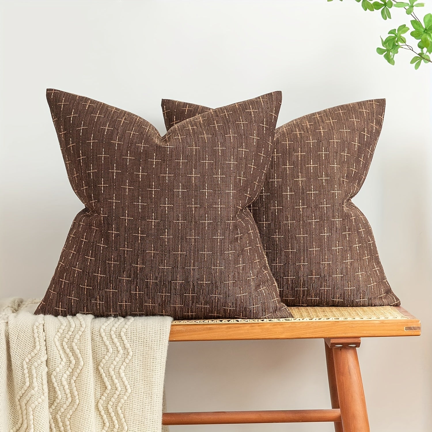 Cross-stitch Decorative throw Pillow Cover