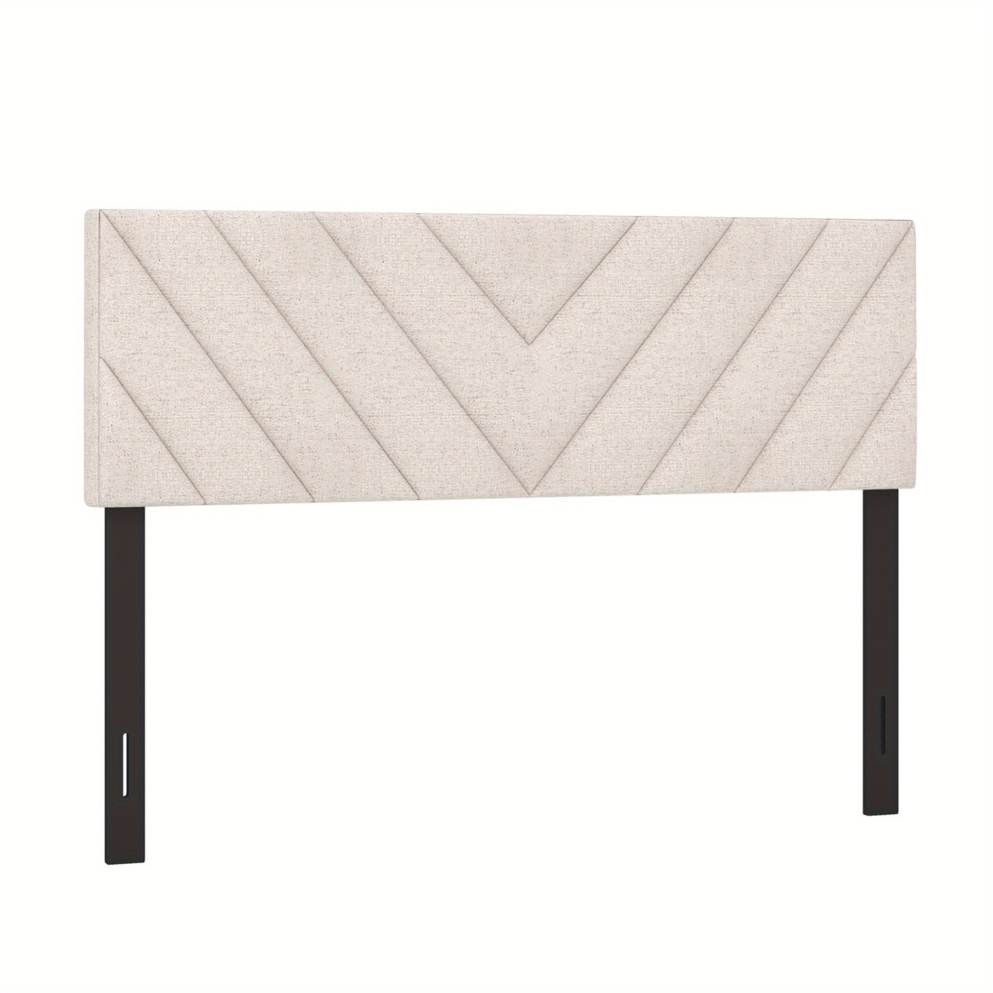 Linen Upholstered Queen Headboard – Beige