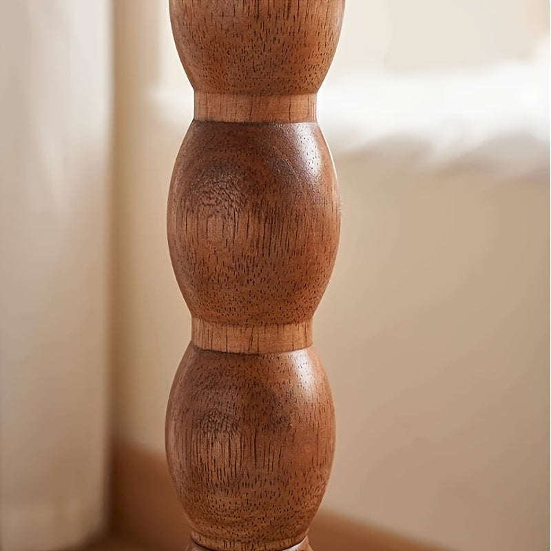 Rowan Modern Round Side Table | Rubberwood Wood Top & Frame