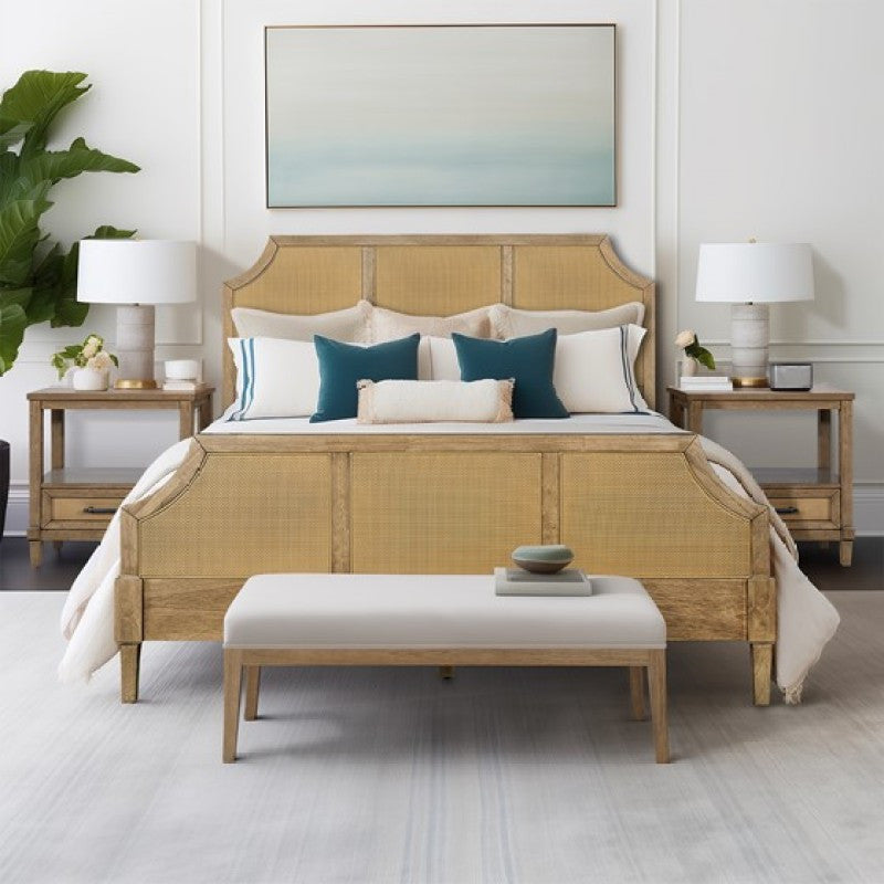 Sienna Woven Cane Queen Platform Bed