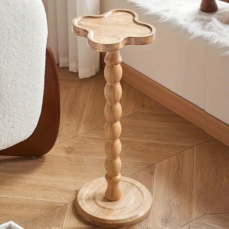 Rowan Modern Round Side Table | Rubberwood Wood Top & Frame