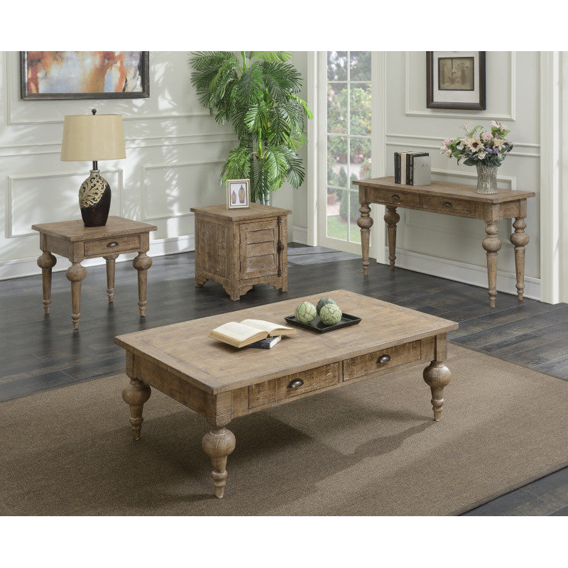 Taupe Sofa Table - Rustic Modern Console Table with Turned Legs, No Assembly Required, Easy-Clean Durable Non-Wood Material, Sandstone Buff/Taupe, 54"W x 17"D x 30"H (≥27" Height) for, Entryway, Hallway Furniture