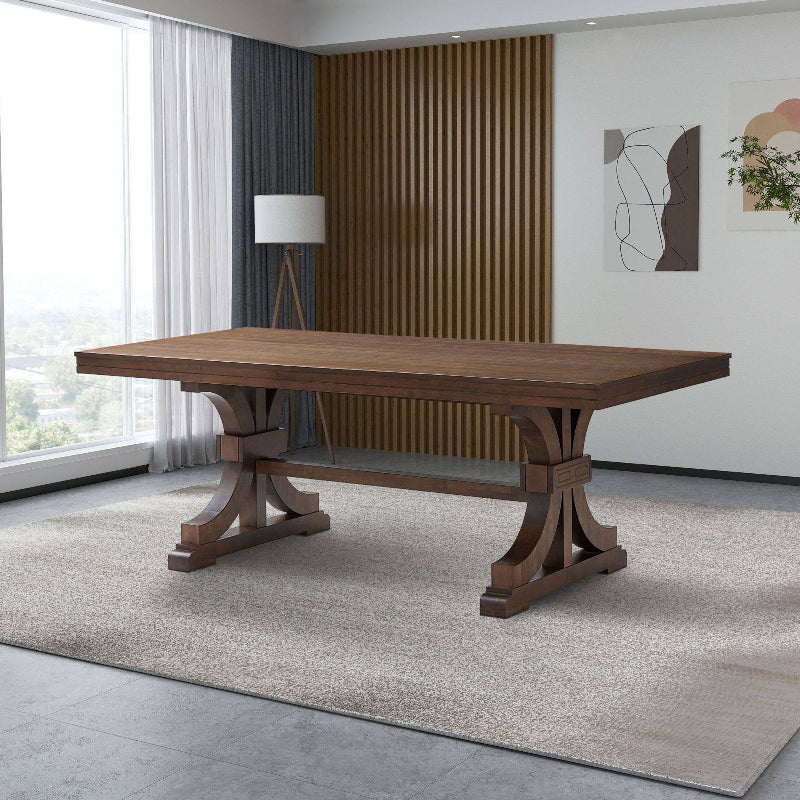 stanford Oak Trestle Dining Table (Seats 6–8)