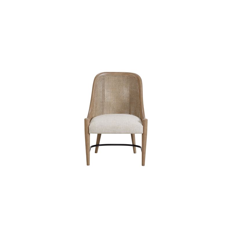 Round Expandable Table with Leaf 4 Host Cane Backed Chairs And Glass Door Server 6pcs