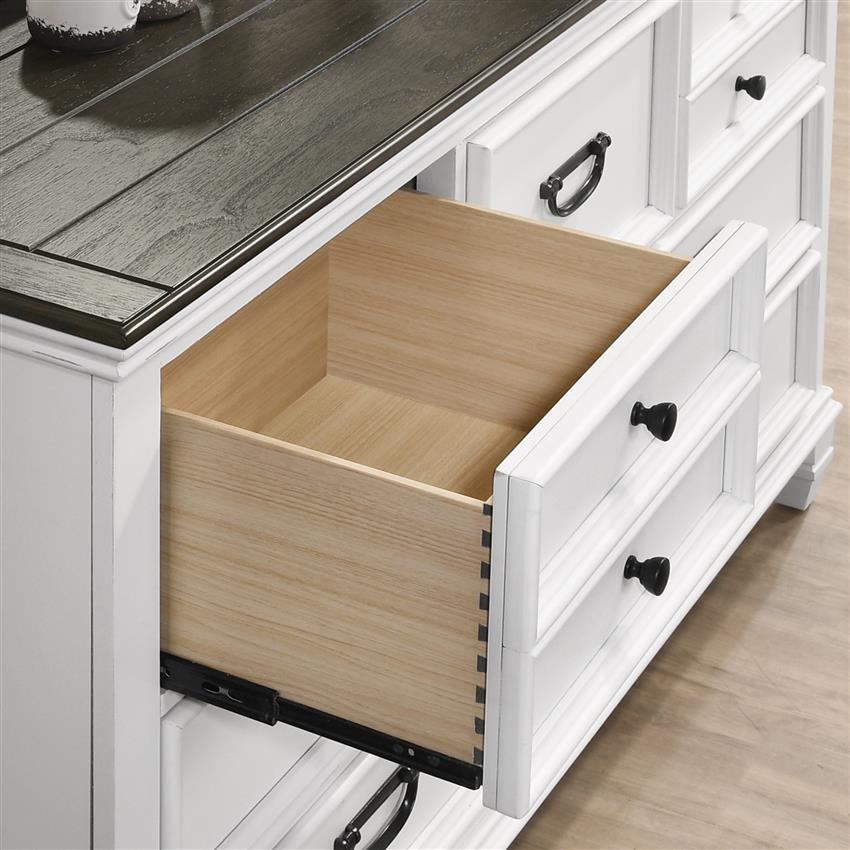 Shelby Modern Farmhouse Bedroom Set – Shiplap Queen Bed, Dresser, Mirror & 2 Nightstands - solid wood furniture by Chic Woods