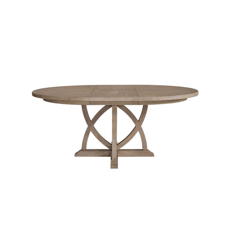 Round Expandable Table with Leaf 4 Host Cane Backed Chairs And Glass Door Server 6pcs