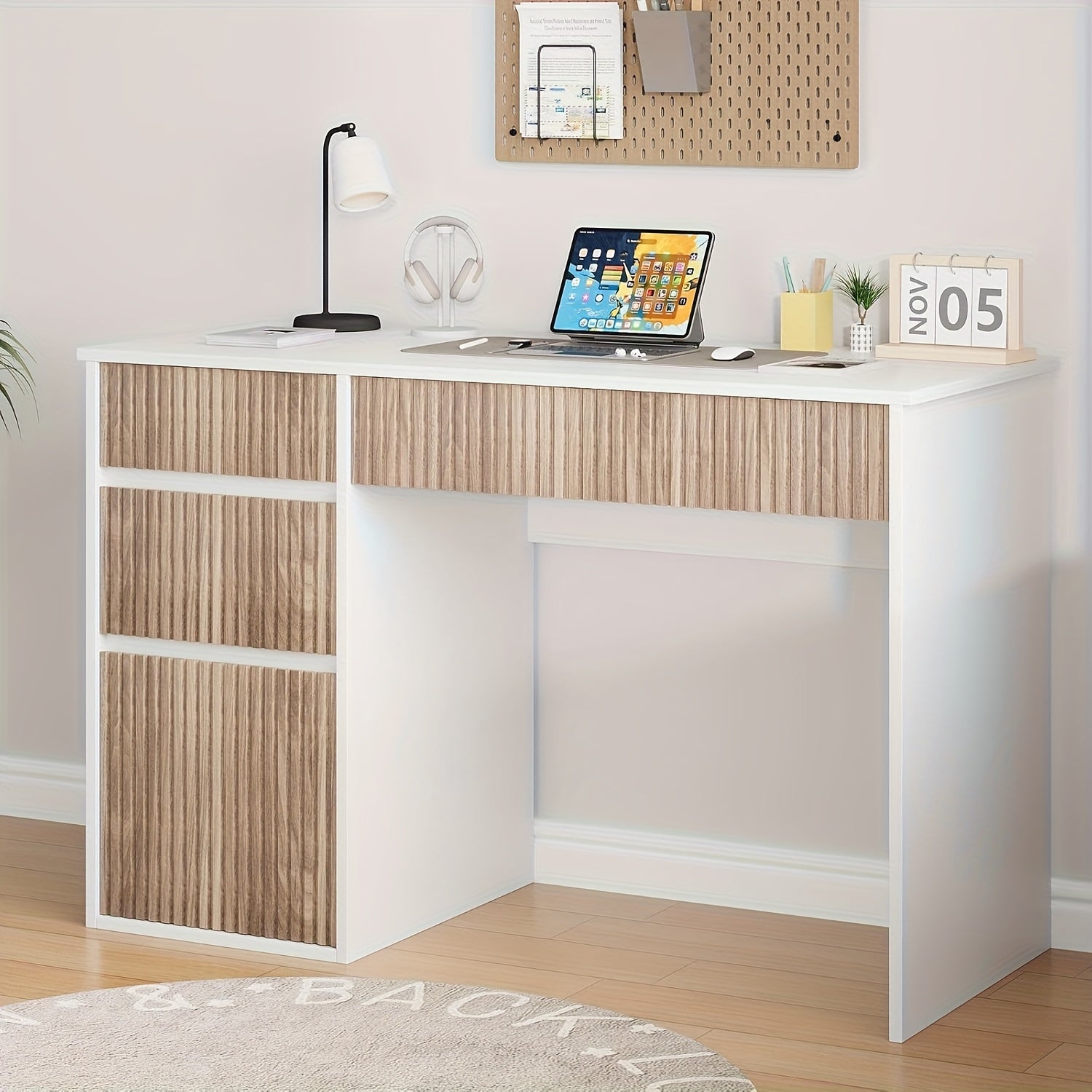 Chic Woods Home Collection — The Mercer 48” Storage Desk - solid wood furniture by Chic Woods