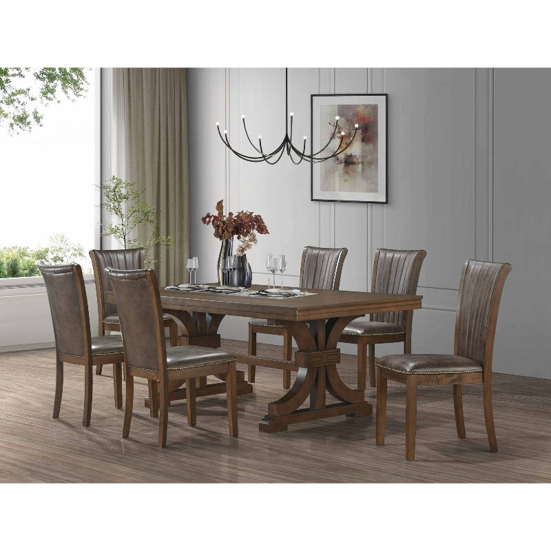 stanford Oak Trestle Dining Table (Seats 6–8)