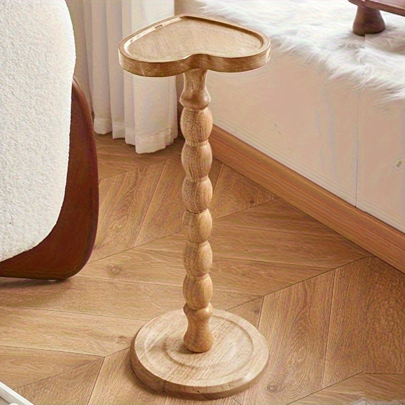 Rowan Modern Round Side Table | Rubberwood Wood Top & Frame
