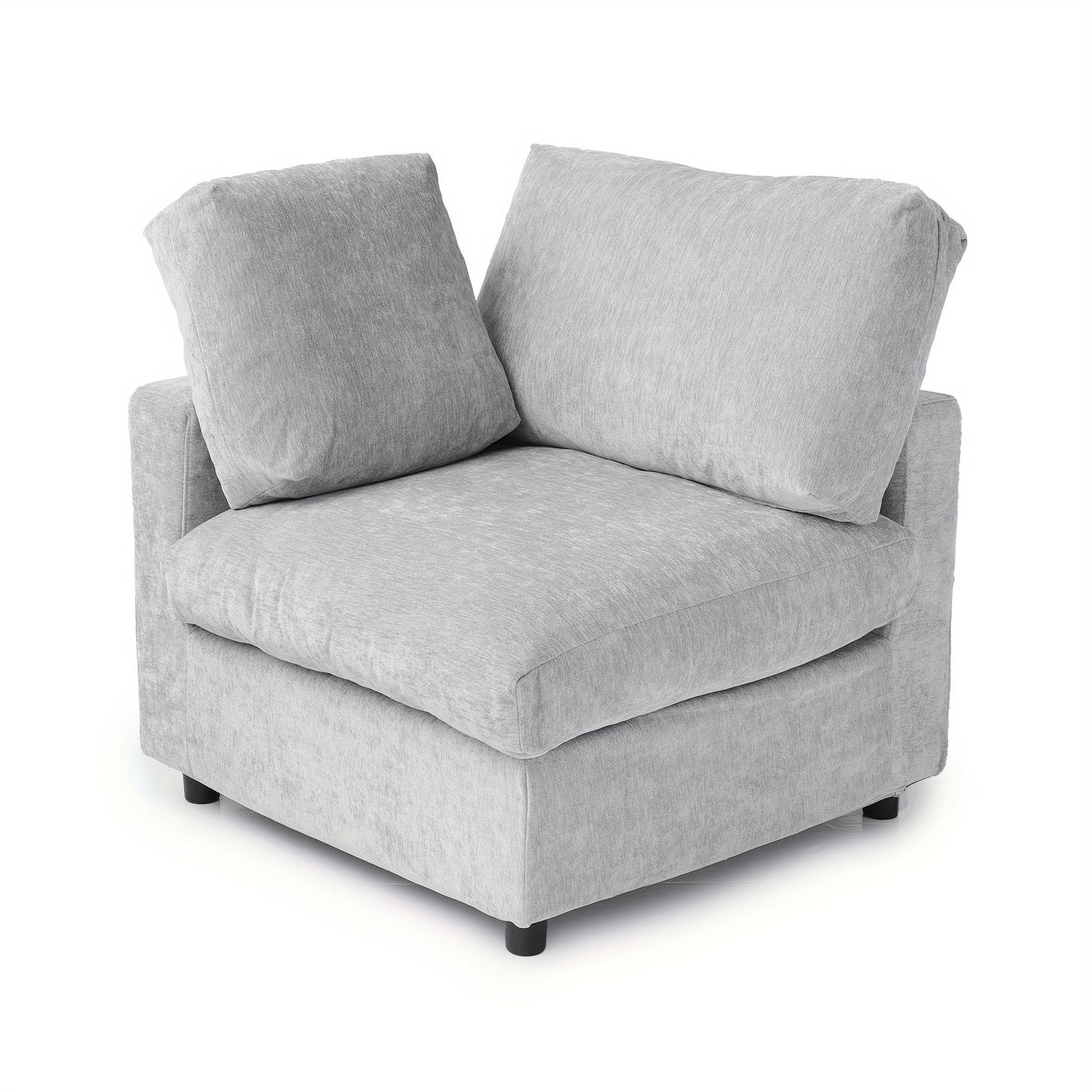 Montclair 134” Modular Lounge Sofa | Oversized L-Shape with Ottoman