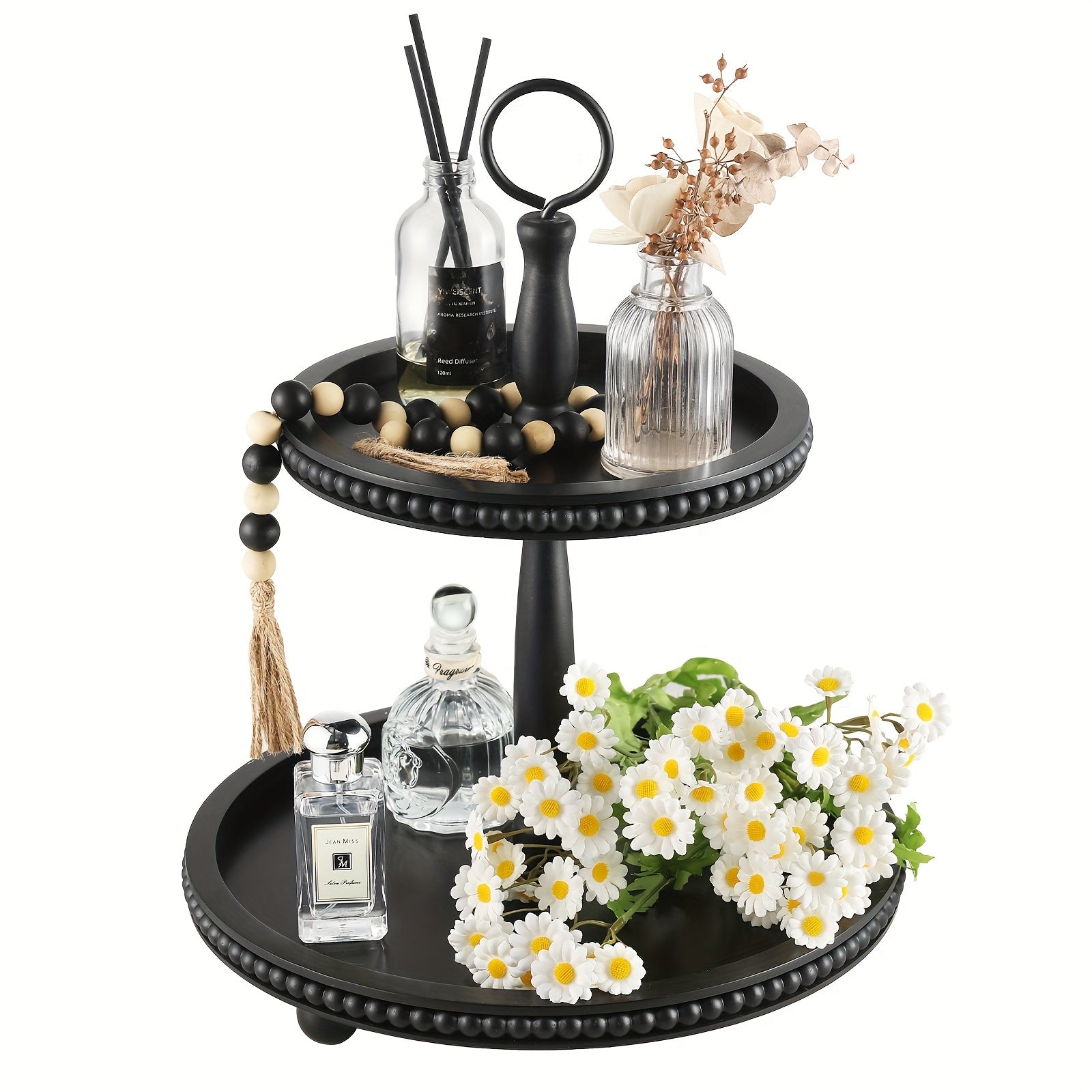 Farmhouse Wooden 2 Tiered Tray