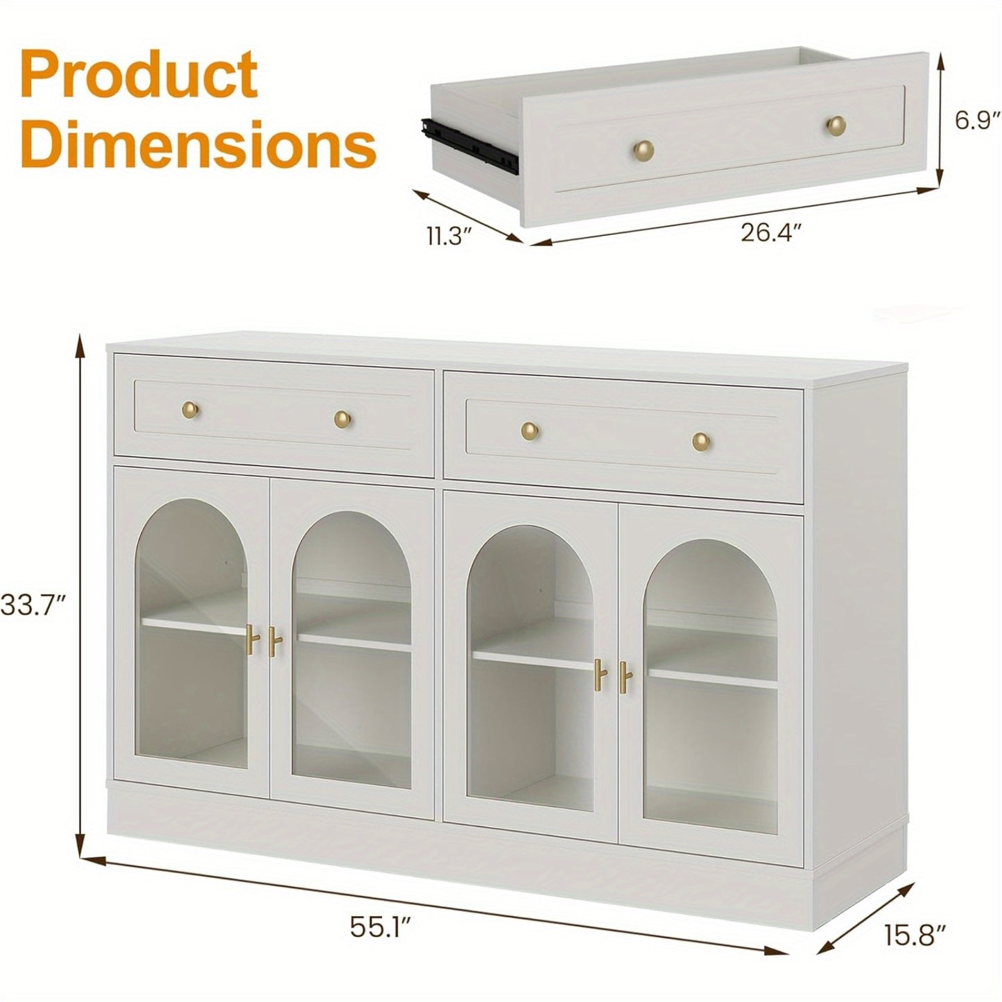 The Whitmore Dual Storage Sideboard Set