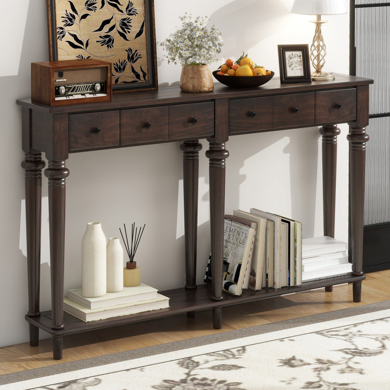 narrow Pine Console Table