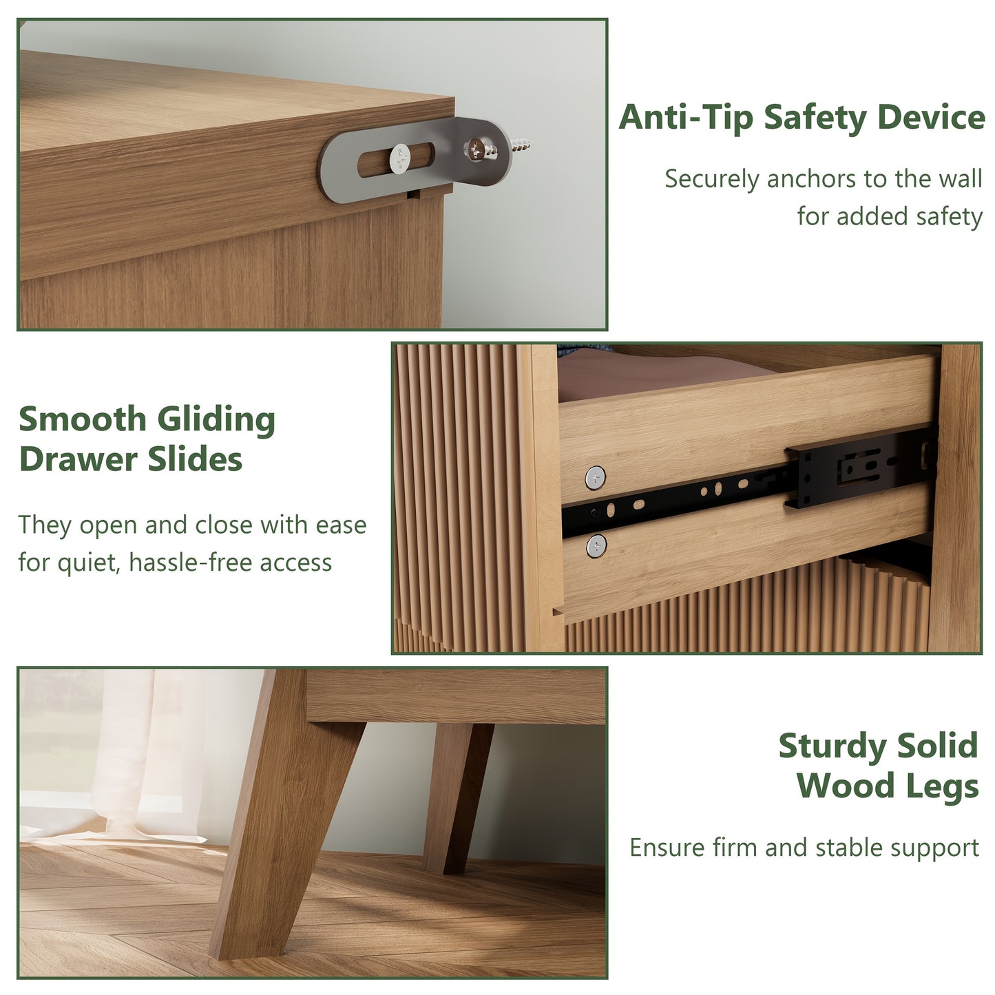 Willow Bend Nine-Drawer Wood Dresser
59″ Mid-Century Inspired Solid Wood Storage Chest