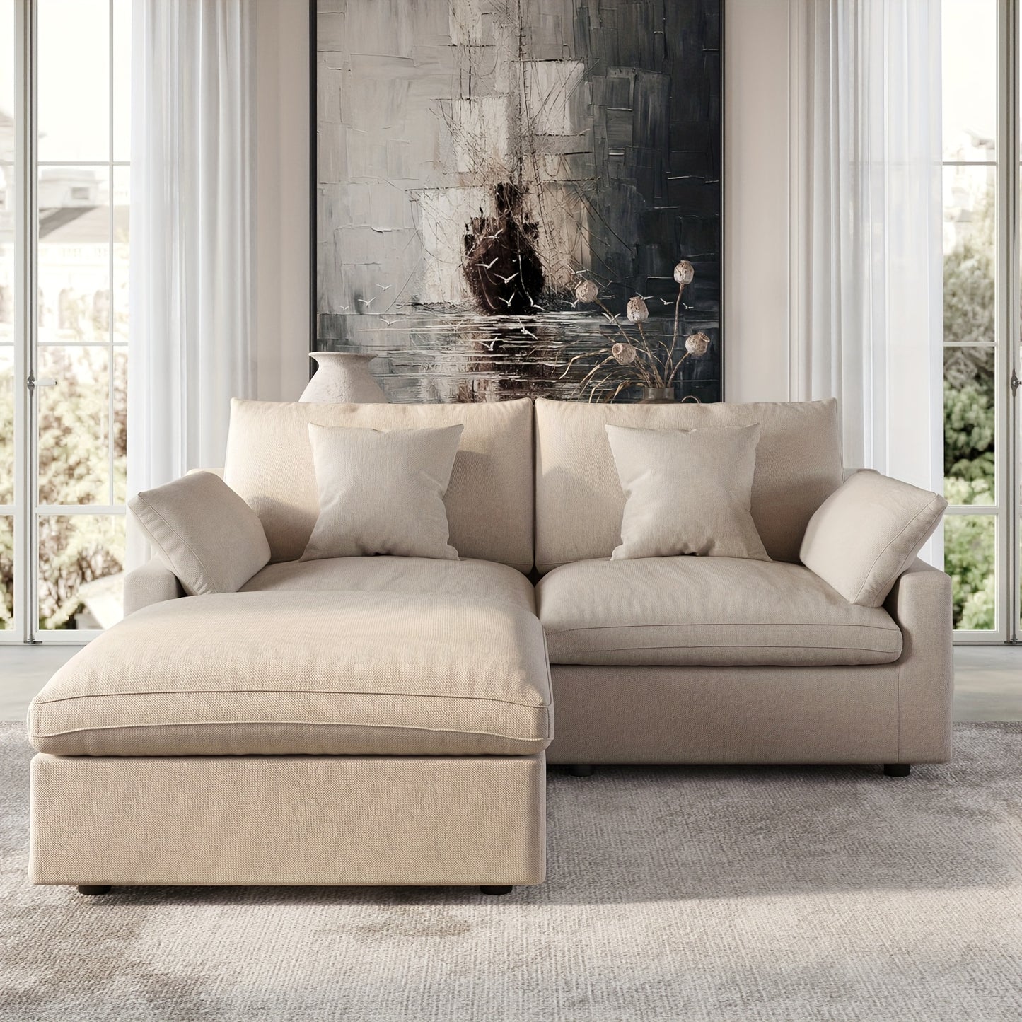 Chic Woods Home Collection — The Fairmount Modular Cloud Sectional - solid wood furniture by Chic Woods