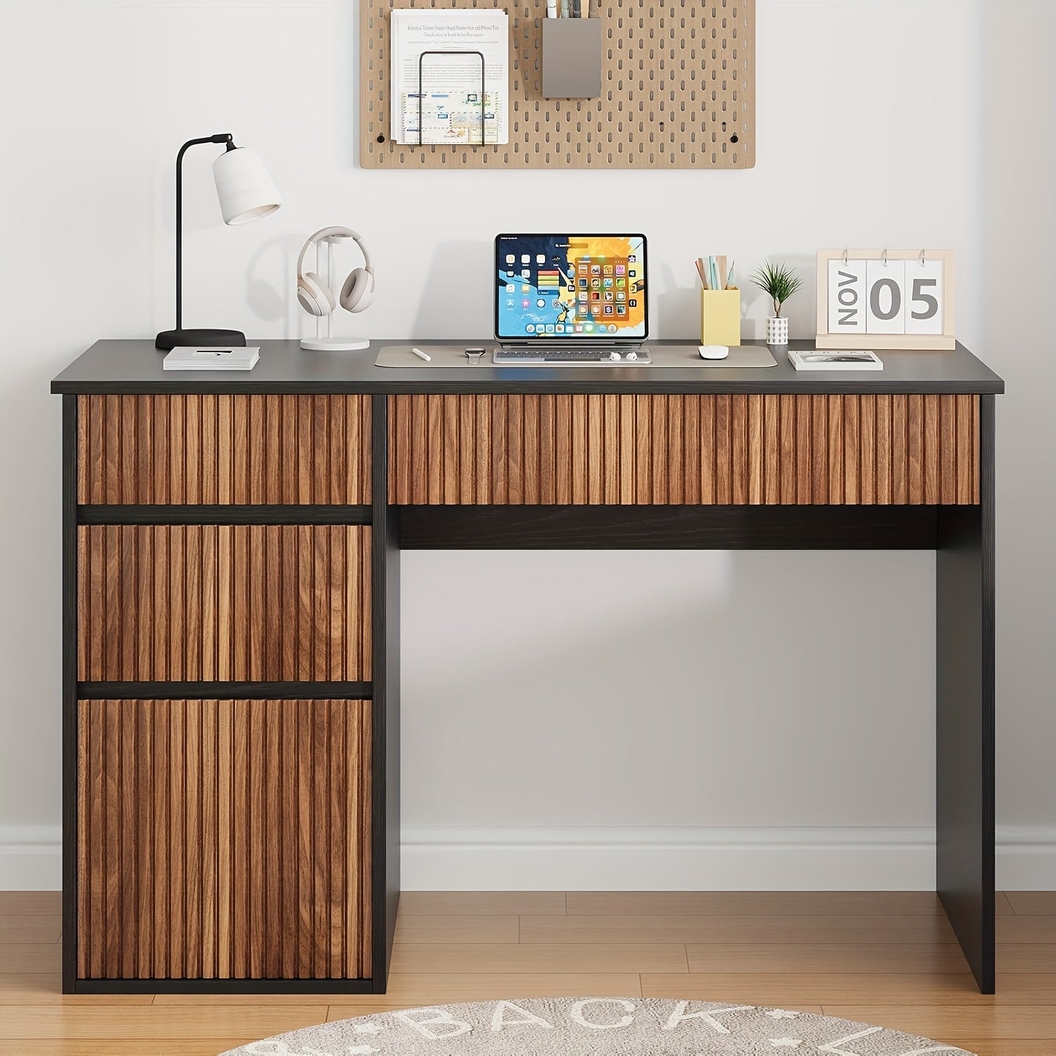 Chic Woods Home Collection — The Mercer 48” Storage Desk - solid wood furniture by Chic Woods