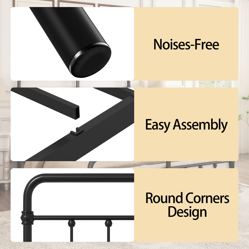 Antique Farmhouse Metal Bed Frame