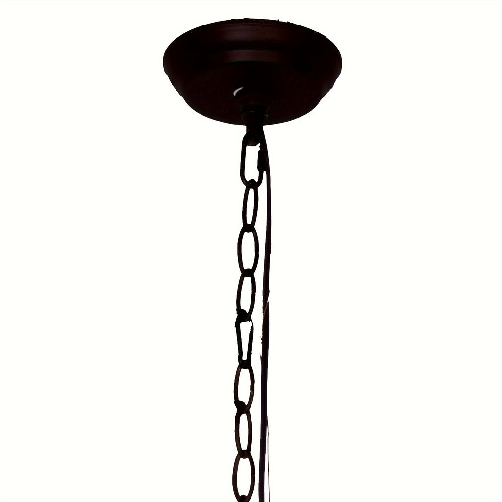 5-Light Antique White Farmhouse Dry rated Chandelier