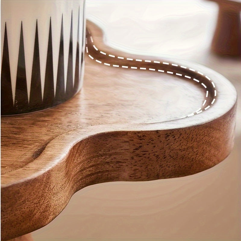 Rowan Modern Round Side Table | Rubberwood Wood Top & Frame