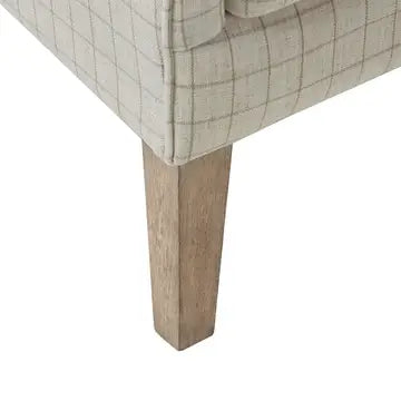 Windowpane wing chair