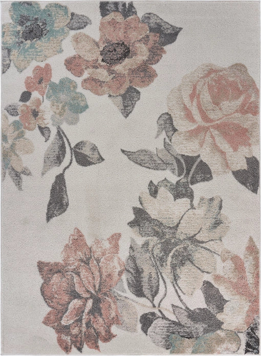 Ivory-rose area rug