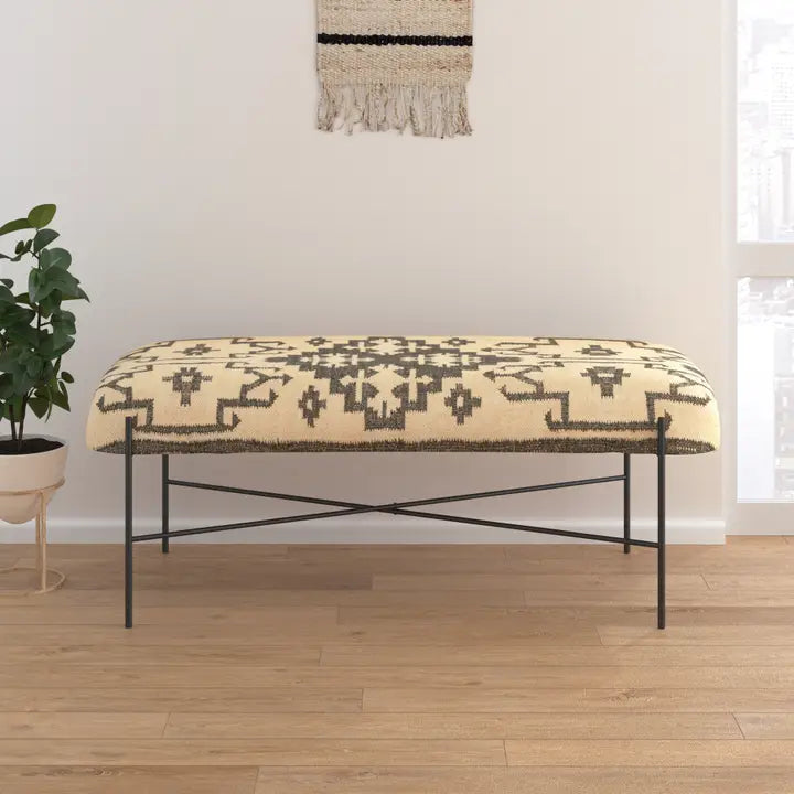 JUTE ACCENT BENCH